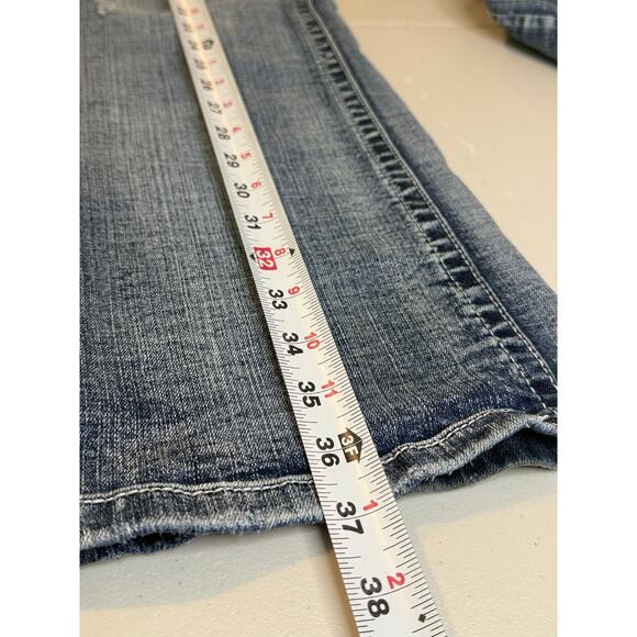 T.K. Axel Blue Jeans "Weston" Vintage Boot Light Distressed size 38X30 - Picture 3 of 9